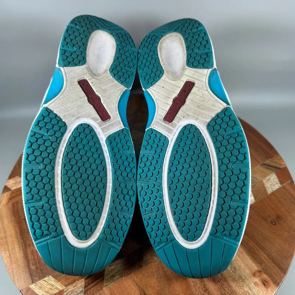 Orthofeet BioFit 975 Women Silver Teal Orthopedic Walking Shoes Size 8.5 B
